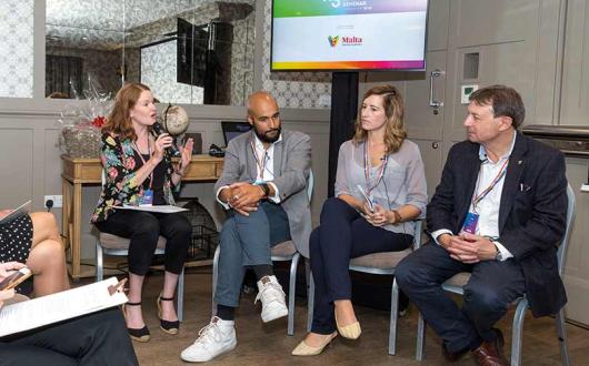 Pippa Jacks moderates a panel at the TTG LGBT Seminar 2019