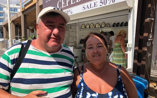 Mr and Mrs Sinclair from Manchester, on holiday with Thomas Cook, say they've "heard nothing"