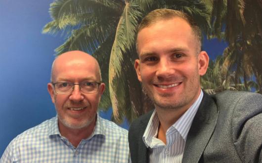 Travelopia's Simon Garrido (left) with new recruit Kevin Gaddes