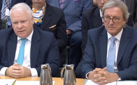 Former CFO Bill Scott and former chief executive Manny Fontenla-Novoa (Picture: Parliament.tv)