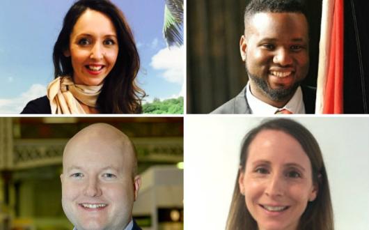 Clockwise: Stephanie Robbins; Joel Omari Henry; Katharina Peck; and Martin Johnson