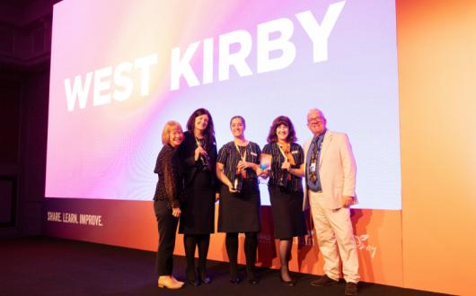 Community Partnership branch award winner West Kirby with Hays Foundation trustee Mike Dillon