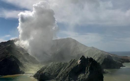 White Island erupted on 9 December. Picture: PA Images