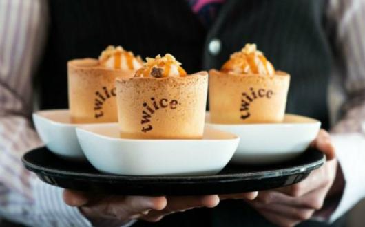 Twiice's coffee cups are edible have a vanilla flavour