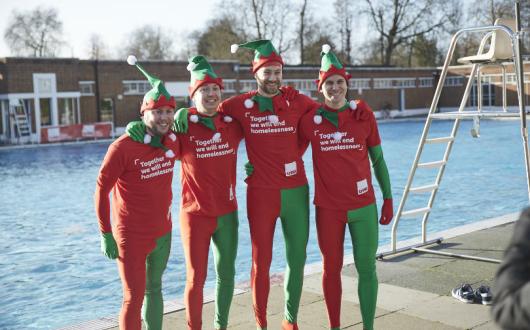 The team raised more than £500 for Crisis