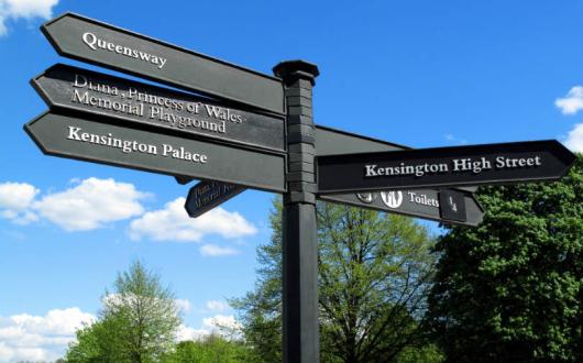 The former Whiteleys department store is near Kensington Palace