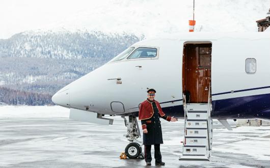 The Badrutt's Palace Hotel aircraft. Picture: Filip Zuan