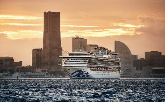 Diamond Princess is being held off the coast of Yokohama in Japan