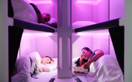 The new Air New Zealand Economy Skynest pods