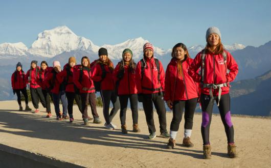 Travellers on an Intrepid Travel women-only trip to Nepal, Poon Hill