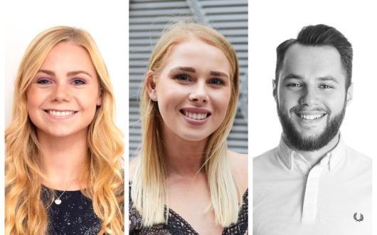 Left to right: Jasmine Boothroyd, Charlotte Wright and Alex Newlin