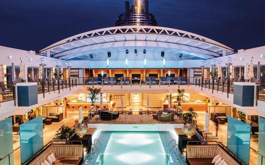 MS Europa 2's pool deck