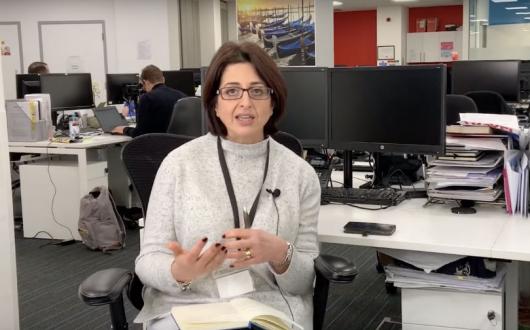 Julia Lo Bue-Said, from the Advantage Travel Partnership, giving an update to members