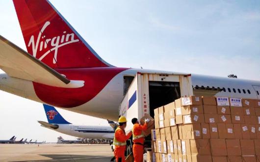 Virgin will operate eight medical cargo flights during April