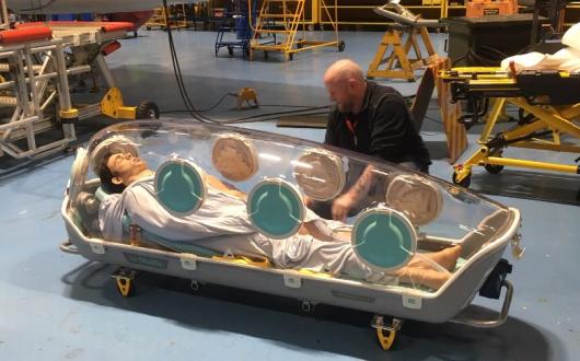 The aircraft will be equipped with Epishuttle isolation pods