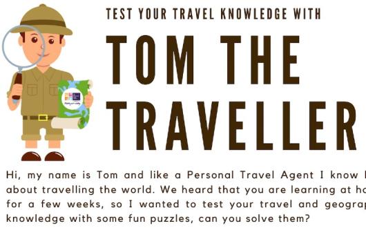 Co-opertive Travel's Tom the Traveller character
