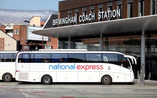 National Express coach at Birmingham Coach Station