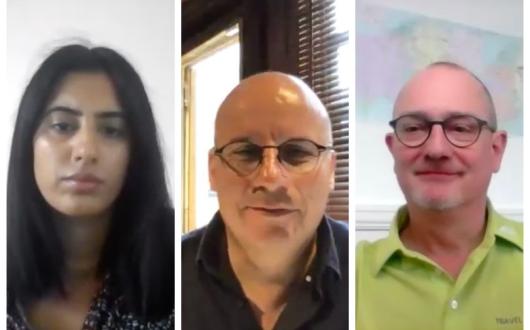 Kemp Little’s Farina Azam, Mark Tanzer of Abta and The Travel Village Group’s Phil Nuttall