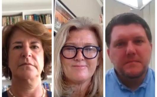 L-R: Edwina Lonsdale, Mundy Cruising; Mary McKenna, Cruise Holidays; Paul Hardwick, Fred Olsen Travel