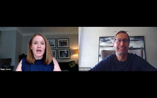 Travel Counsellors' Steve Byrne with Pippa Jacks in the TTG interview