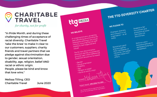Charitable Travel signs TTG Diversity Charter amid Pride Month launch
