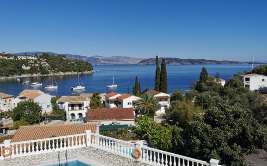 The view from Sunvil's Kalami Bay apartments in Kalami, Corfu