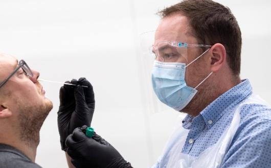 The swab test process is expected to take less than 30 minutes