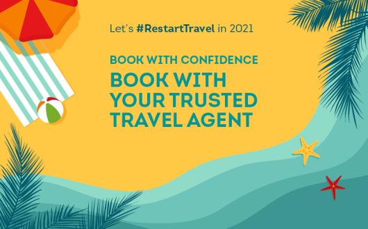 From window posters to social media marketing tools, the assets are hosted on the savetravel.co.uk website, highlighting the value of booking with a travel agent