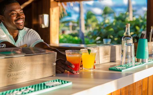 The Casamigos beach shack pop-up bar