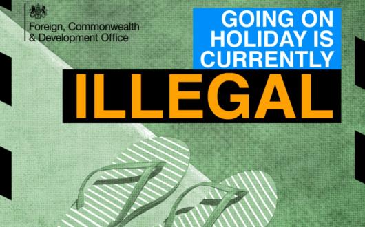 'Going on holiday is illegal', warns Foreign Office tweet