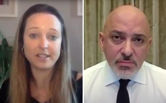 TTG editor Sophie Griffiths put the industry's case forward ahead of Zahawi's ministerial update (Credit: Sky News)