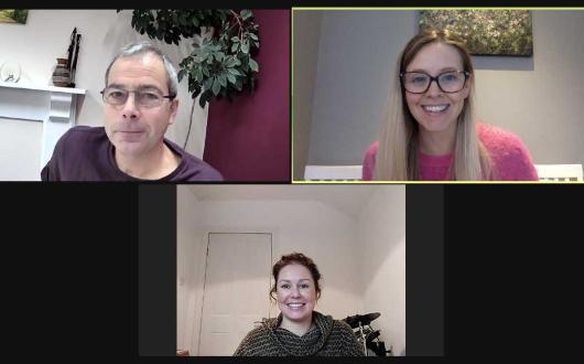 Nomadic Travel's Rob Hitchings and Camilla Somerton with TTG's Abigail Healy  