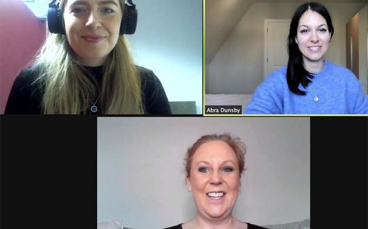 Clockwise from top left: Oyster Travel's Vicky Samwell, TTG's Abra Dunsby and Oyster Travel's Sophie Baker