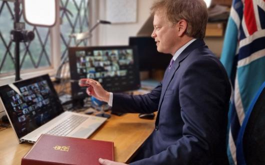 Shapps chaired the meeting on Tuesday 2 March (Credit: @GrantShapps/Twitter)