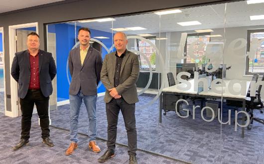 L-R: Andy Oldfield, finance director; Liam Race, chief executive; and Chris Plummer, operations director