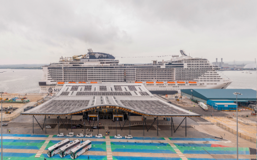 MSC Cruises' MSC Virtuosa was the first ship to welcome passengers at the terminal