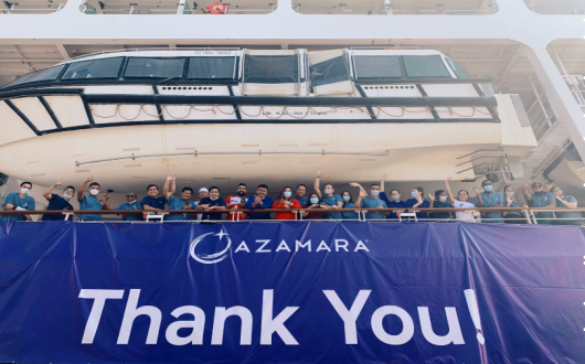 Azamara Quest departed from Glasgow's Peel Port on Monday afternoon (26 July)