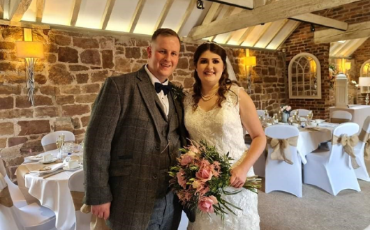 Natasha and Marc tie the knot at an intimate ceremony, just one day before departing on Celebrity Silhouette