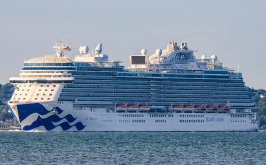Sky Princess has arrived in Southampton ahead of its British Isles cruises in August (Credit: Andrew Sassoli-Walker. Twitter: @Andrew_SW)