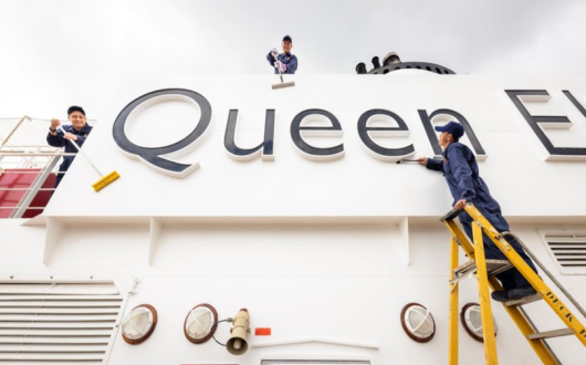 The final touches have been made to Queen Elizabeth ahead of the vessels return to service on Friday (13 August)