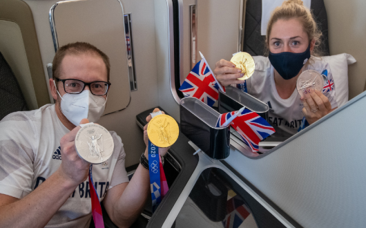 The carrier has been flying Team GB to the UK from Tokyo for the past two weeks