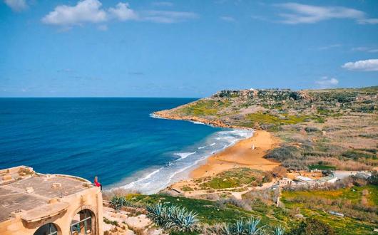 Malta (Pictured: Ramla Bay) has further eased its Covid-19 rules for tourists