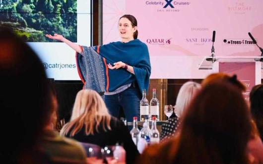 Byway CEO Cat Jones addresses the TTG Luxury Travel Summit