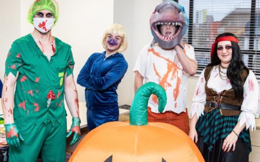 Hays Travel staff in Sunderland dressed up for Halloween to raise money for a children's cancer charity
