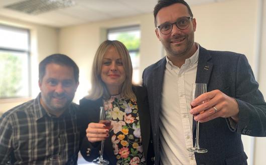 Diana Evans with Craig Newcombe, left, and Robert Veale