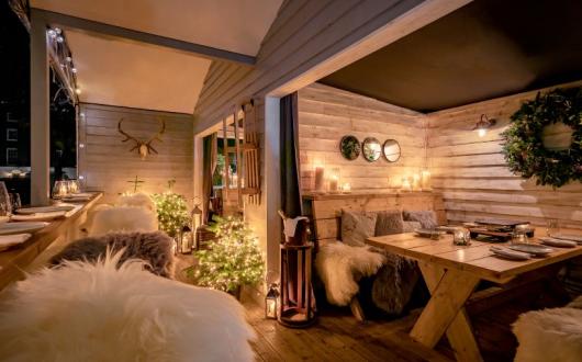 The Berkeley in London will recreate an alpine dining experience with its winter cabins (credit: Justin De Souza)