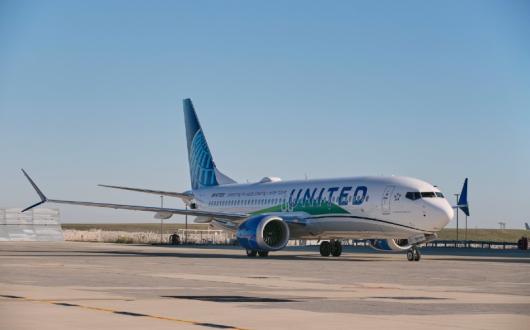 United used a Boeing 737 Max 8 aircraft to operate the flight
