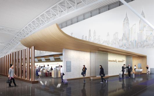 How the premium check-in area at JFK Terminal 8 will look