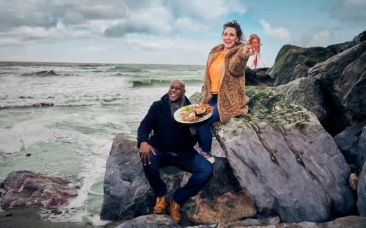 Ainsley Harriott and Grace Dent explore the sea sides of the British Isles in new Channel 4 series with Hoseasons