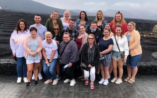 The team stayed at two five-star resorts in Lanzarote